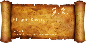 Fityor Kevin névjegykártya